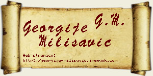 Georgije Milisavić vizit kartica